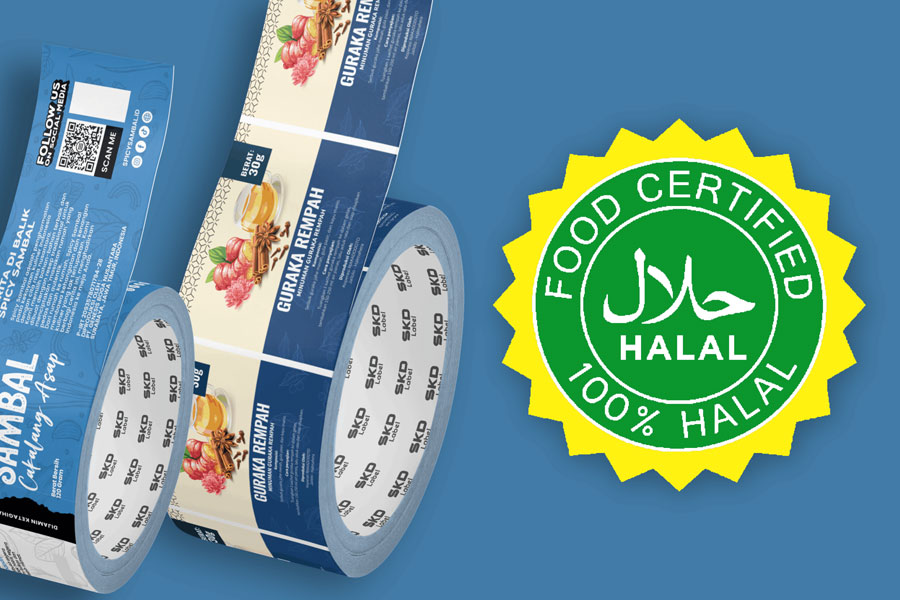 Ilustrasi label halal pada produk di Indonesia